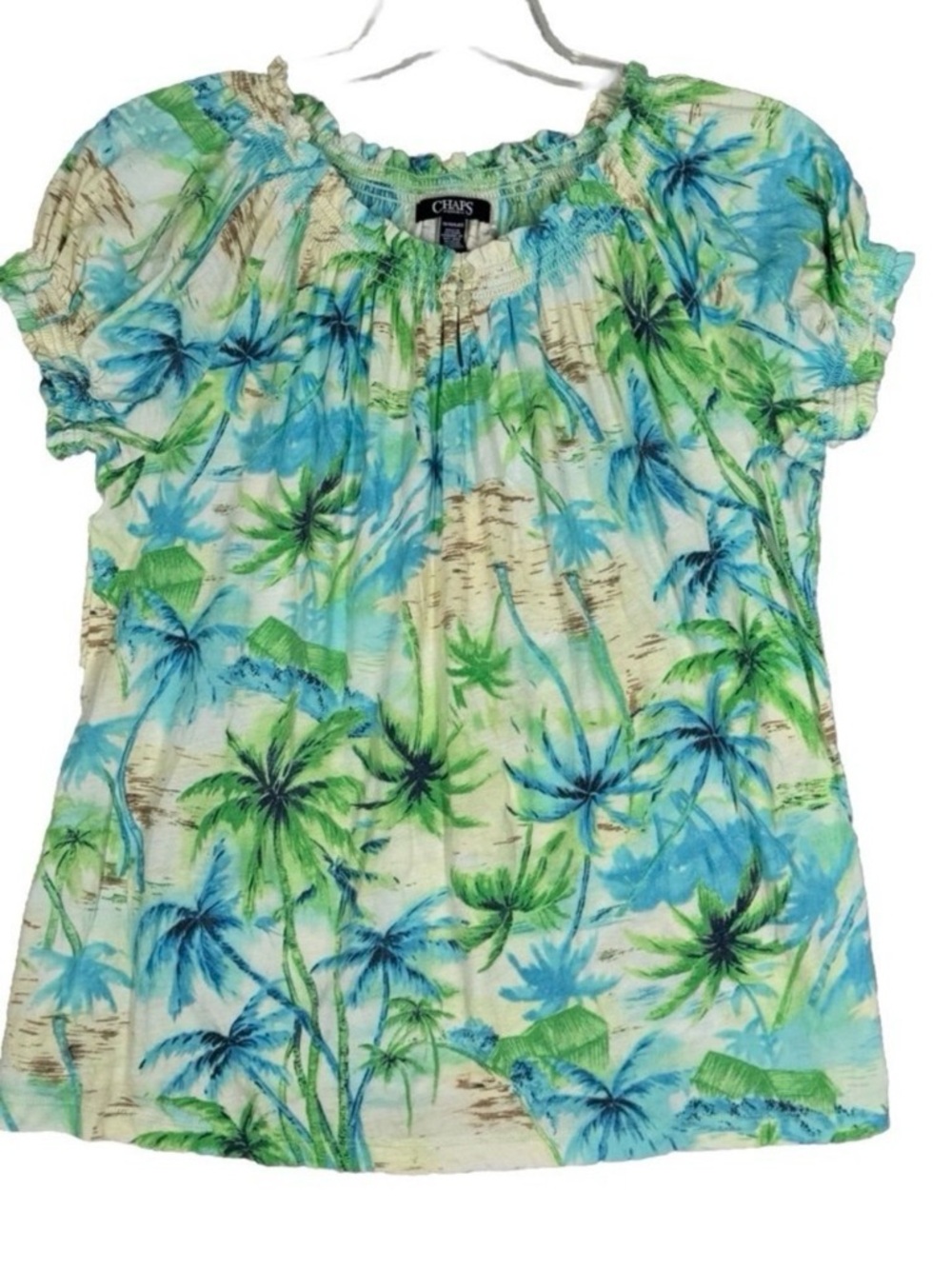 Woman’s Chaps tropical shirt size **2X ***Perfect vacation/cruise shirt